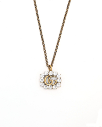 Gucci Flower Rhinestone Necklace