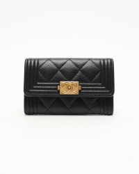 Chanel Boy Flap Card Holder