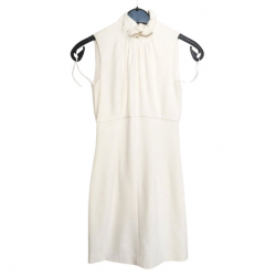 Pucci Robe en laine et soie crème blanche