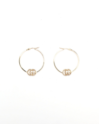 Gucci GG Diamond 18kt Hoop Earrings