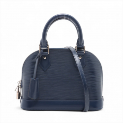 Louis Vuitton Alma BB Epi Leather Top-handle Handbag Navy