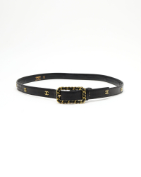 Chanel CC Leather Belt, Size 85