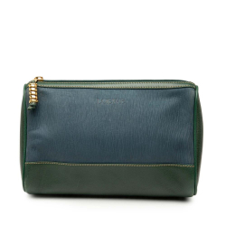Loewe B LOEWE Blue with Green Calf Leather Velazquez Pouch Spain