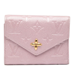 AB Louis Vuitton Purple Lilac Monogram Empreinte Leather Flower Victorine Wallet France