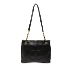 Chanel B Chanel Black Caviar Leather Leather CC Caviar Chain Tote Italy