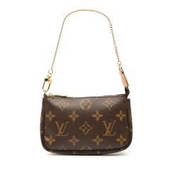 Louis Vuitton B Louis Vuitton Brown Monogram Canvas Fabric Monogram Mini Pochette Accessoires France
