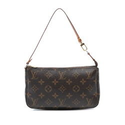 Louis Vuitton B Louis Vuitton Brown Monogram Canvas Fabric Monogram Pochette Accessoires Spain