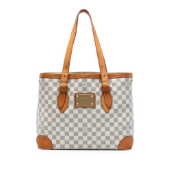 Louis Vuitton B Louis Vuitton White Damier Canvas Fabric Damier Azur Hampstead MM Spain