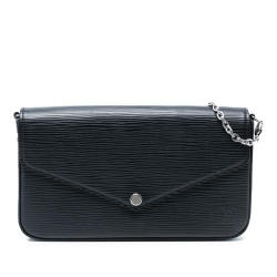 Louis Vuitton AB Louis Vuitton Black Epi Leather Leather Epi Pochette Felicie France