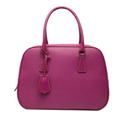 Prada B Prada Pink Dark Pink Calf Leather Cinghiale Bauletto Handbag Italy
