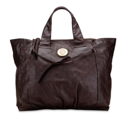 Gucci B Gucci Brown Dark Brown Calf Leather Large Guccissima Hysteria Tote Italy