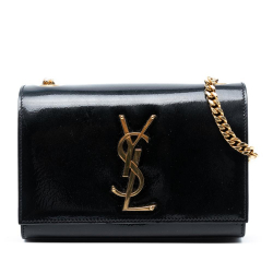 Saint Laurent AB Saint Laurent Black Patent Leather Leather Small Patent Monogram Kate Crossbody Italy