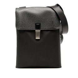 Louis Vuitton B Louis Vuitton Black Taiga Leather Leather Taiga Saratov PM France