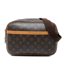 Louis Vuitton B Louis Vuitton Brown Monogram Canvas Fabric Monogram Reporter PM France