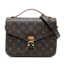 Louis Vuitton B Louis Vuitton Brown Monogram Canvas Fabric Monogram Pochette Metis France