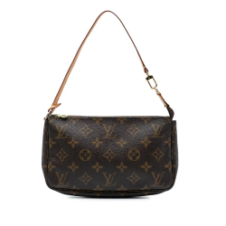 Louis Vuitton B Louis Vuitton Brown Monogram Canvas Fabric Monogram Pochette Accessoires Spain