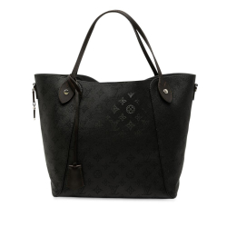 Louis Vuitton B Louis Vuitton Black Calf Leather Monogram Mahina Hina MM France