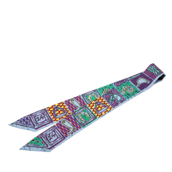 Hermès A Hermès Blue Silk Fabric Le Boubou H Twilly Scarf France