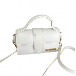 Jacquemus B Jacquemus Weißes Kalbsleder Mini Le Bambino Italien