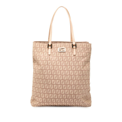 Fendi B Fendi Pink Canvas Fabric Zucchino Tote Italy