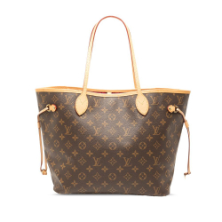 Louis Vuitton B Louis Vuitton Brown Monogram Canvas Fabric Monogram Neverfull MM France
