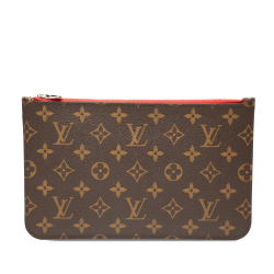 Louis Vuitton AB Louis Vuitton Brown Monogram Canvas Fabric Monogram Neverfull Pouch Spain