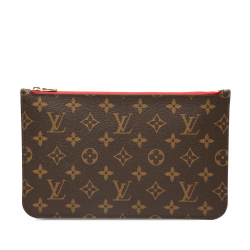 Louis Vuitton AB Louis Vuitton Brown Monogram Canvas Fabric Monogram Neverfull Pouch Spain