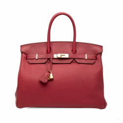 Hermès Birkin 35 Togo Leather Top-handle Bag Rouge Casaque