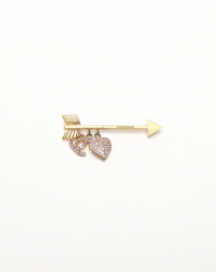 Chanel Rhinestone Cupid Arrow Brooch