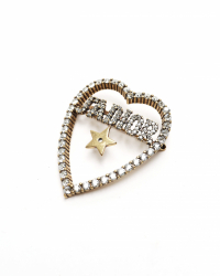 Christian Dior J'Adore Rhinestone Heart Brooch