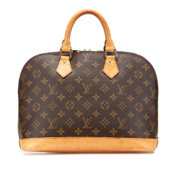 Louis Vuitton B Louis Vuitton Brown Monogram Canvas Fabric Monogram Alma PM France