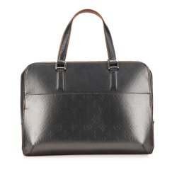 Louis Vuitton B Louis Vuitton Gray Dark Gray Calf Leather Monogram Mat Malden France
