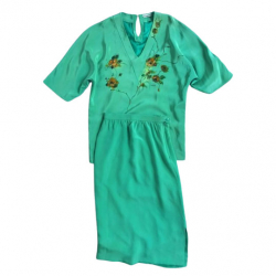 Christian Dior Silk mint green set