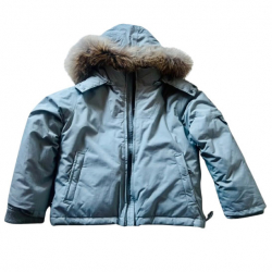 Bonpoint Veste/Veste de ski avec capuche amovible + talon en fourrure