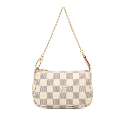 Louis Vuitton B Louis Vuitton White Damier Canvas Fabric Damier Azur Mini Pochette Accessoires France