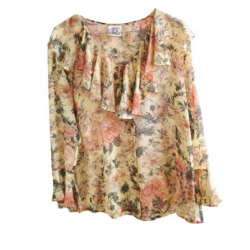 Laura Ashley Silk flower blouse