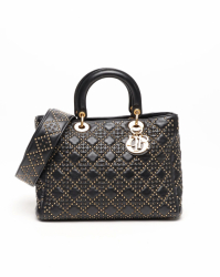 Christian Dior Large Stud Lady Dior Bag