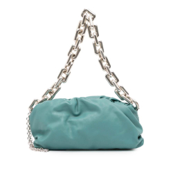 Bottega Veneta AB Bottega Veneta Blue Light Blue Lambskin Leather Leather Lambskin Chain Pouch Italy