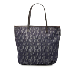 Fendi B Fendi Blue Denim Denim Fabric Zucchino Tote Italy