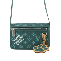 Louis Vuitton AB Louis Vuitton Green Canvas Fabric Monogram Heritage Bosphore Wearable Wallet Italy