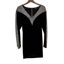 Balmain Wunderschönes Kleid aus Samt und Kristall