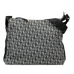 Christian Dior B Dior Blue Navy Canvas Fabric Diorissimo Trotter Crossbody Italy