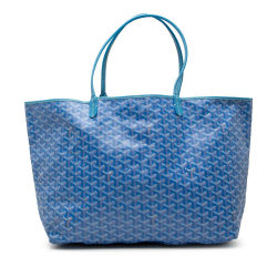 Goyard AB Goyard Blue Coated Canvas Fabric Goyardine Saint Louis GM France