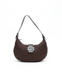 Fendi Zucca Croissant Hobo Bag