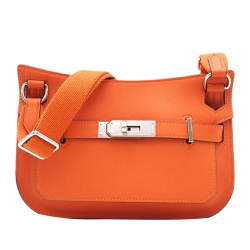 Hermès AB Hermès Orange Calf Leather Swift Mini Jypsiere France
