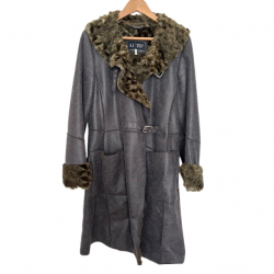 Armani Jeans Ledermantel mit Pelzfutter