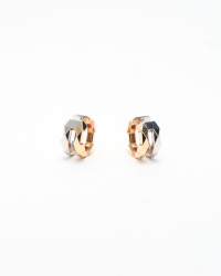 Gucci 18kt Rose- and White Link To Love Double Earrings