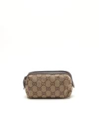 Gucci Canvas and Leather Pouch