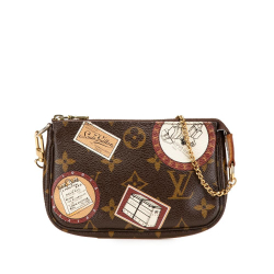 Louis Vuitton B Louis Vuitton Brown Monogram Canvas Canvas Monogram Patch Mini Pochette Accessoires France