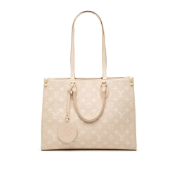 Louis Vuitton AB Louis Vuitton Brown Light Beige Monogram Empreinte Leather Spring In The City Onthego MM France